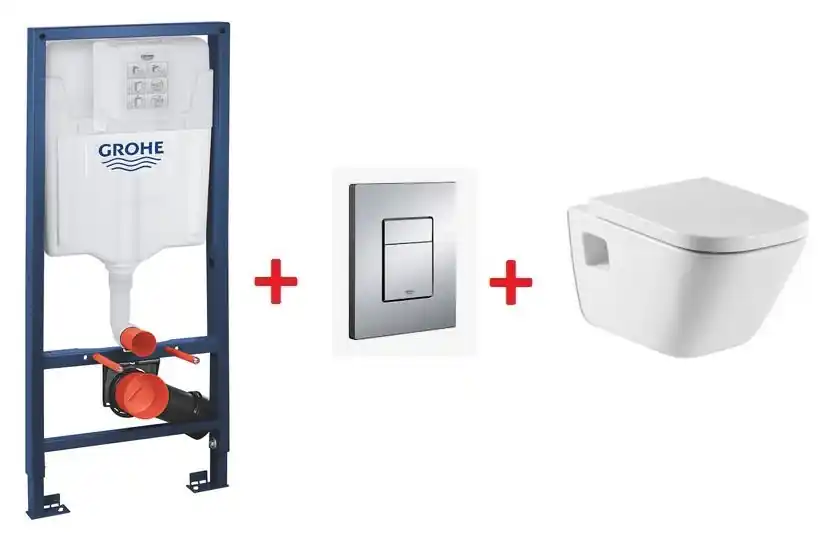 Legkelendőbb Grohe Rapid SL falsík alatti wc tartály komplett szett SZP-GR93 (38528001, 38732000, Roca-A346477000, Roca-A801470004)Grohe