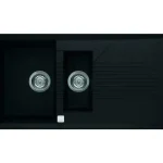 Outlet Elleci Tekno 475 egy medence gyümölcsmosóval, csepegtetővel gránit mosogató, G40 Nero LGT47540Elleci
