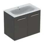 Geberit Selnova Square mosdószekrény, keskeny peremű mosdóval, két ajtós, Láva/Matt bevonat 501.257.00.1Geberit Vedd meg online