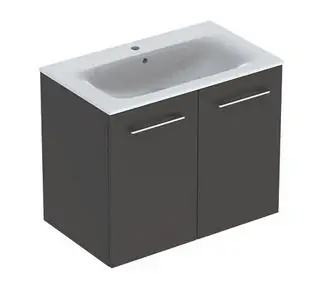 Geberit Selnova Square mosdószekrény, keskeny peremű mosdóval, két ajtós, Láva/Matt bevonat 501.257.00.1Geberit Vedd meg online