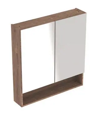 Geberit Selnova Square tükrös szekrény két ajtóval, Feketedió hickory/Melaminos faszerkezet 501.266.00.1Geberit Kedvezmény