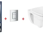 Grohe Rapid SL falsík alatti wc tartály komplett szett SZP-GR86 (38528001, 38732000, Roca-A346997000, Roca-A8019D0004)Grohe Újdonság