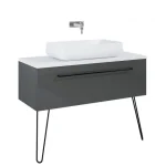 Azonnali szállítás AREZZO design Carmel 120cm-es alsószekrény 1 fiókkal, antracit AR-167239Arezzo Design