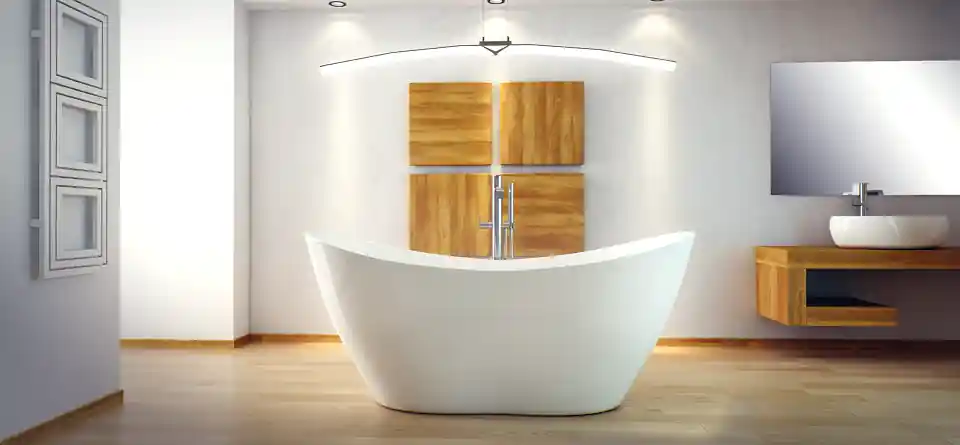 Besco Viya 160x70 cm-es szabadonálló kád, fehér WMD-160-VBesco Olcsó