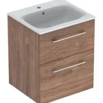Geberit Selnova Square mosdószekrény két fiókkal, Feketedió hickory/Melaminos faszerkezet 55x48 cm 501.234.00.1Geberit Kihagyhatatlan ajánlat