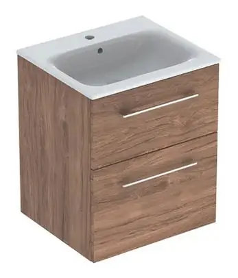 Geberit Selnova Square mosdószekrény két fiókkal, Feketedió hickory/Melaminos faszerkezet 55x48 cm 501.234.00.1Geberit Kihagyhatatlan ajánlat