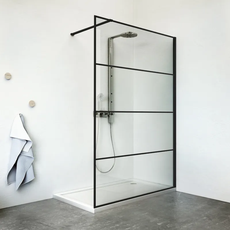 Kiárusítás Roltechnik Walk In Line Philly Loft Horizon 1000 zuhanyfal (black elox, transparent, PLH10020NPE)Roltechnik