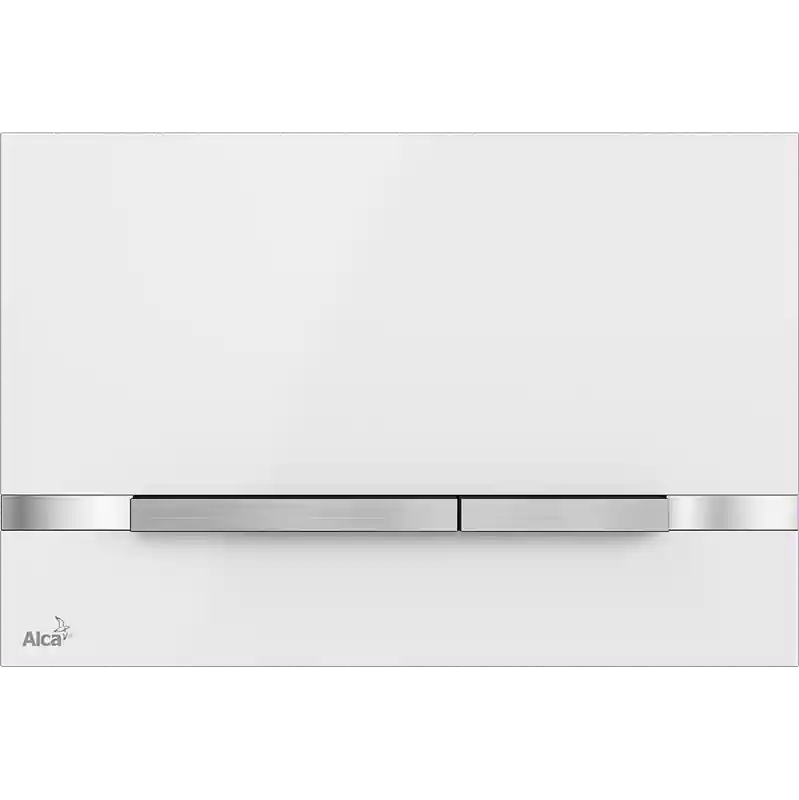 Expressz szállítás ALCA (Alcaplast) STRIPE-WHITE nyomólap a falsík alatti szerelési rendszerekhez, rozsdamentes-fehér fényesAlcaplast