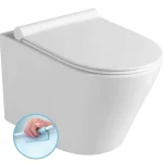 Végkiárusítás Sapho PACO RIMLESS fali WC, Soft-Close Slim wc ülőke, 36x52,5cm PZ1012RSapho