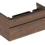 Gebert Smyle Square alsó szekrény dupla mosdóhoz 118.4x61.7x47cm, melaminos faszerkezet feketedió hickory 500.356.JR.1Geberit Akció