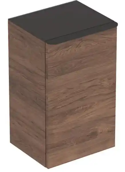 Legnépszerűbb Geberit Smyle Square oldalsó szekrény, egy ajtóval, balra nyíló, 36x60x32.6cm, melaminos faszerkezet feketedió hickory 500.360.JR.1Geberit