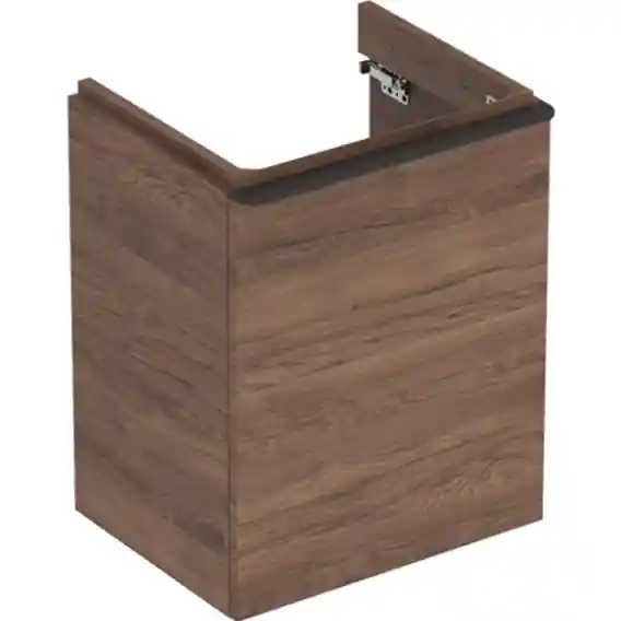 Szuper akció Geberit Smyle Square alsó szekrény kézmosóhoz, egy ajtóval, jobbra nyíló, 49.2x61.7x40.6cm, melaminos faszerkezet feketedió hickory 500.363.JR.1Geberit