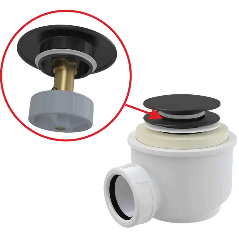 ALCA (Alcaplast) A465BLACK-50 CLICK/CLACK lefolyó készlet, fekete-mattAlcaplast Szezonális akció