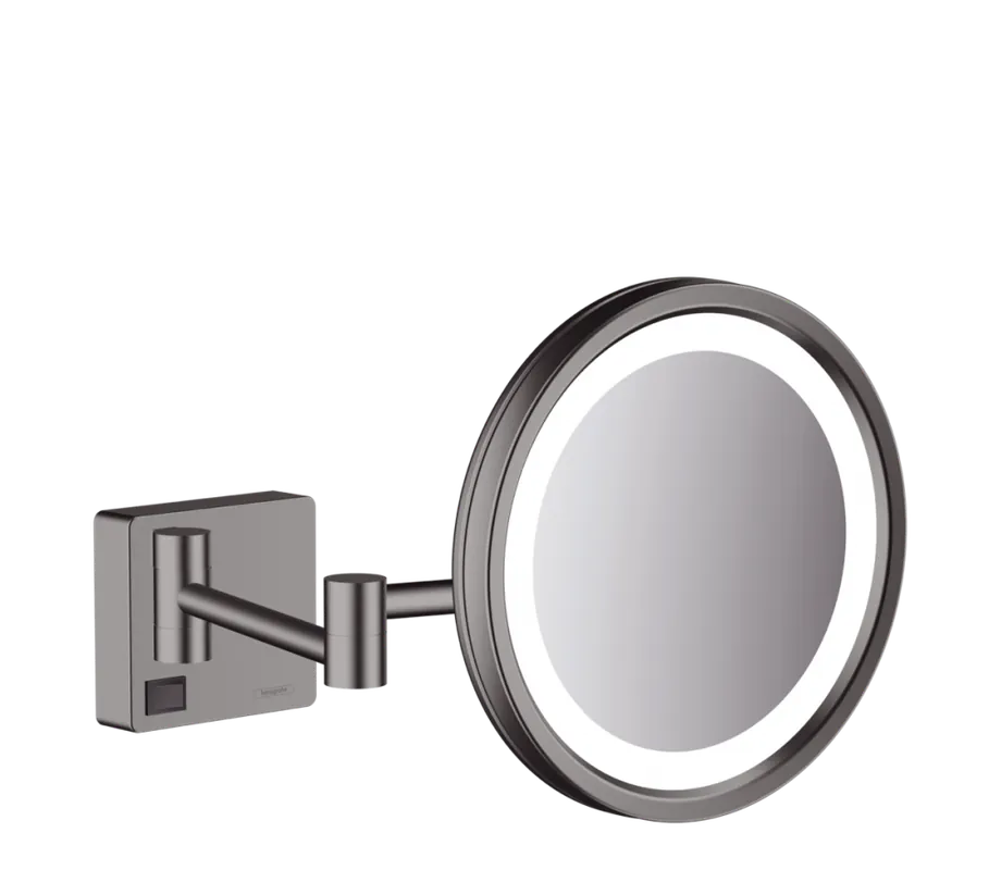Újdonság Hansgrohe AddStoris kozmetikai tükör LED világítással, szálcsiszolt fekete króm 41790340Hansgrohe