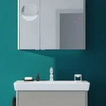 Vedd meg most Tboss Bora 80 alsószekrény kerámia mosdóval, Mirror Box Cut 75 tükrös felsővel (több színben, komplett szett)Tboss