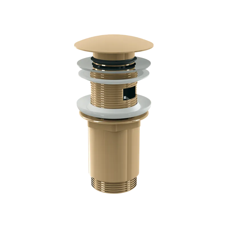 ALCA (Alcaplast) A392-G-P CLICK/CLACK mosdó leeresztő 5/4", túlfolyóval, fémből, nagy dugóval, GOLD-fényesAlcaplast Azonnali szállítás