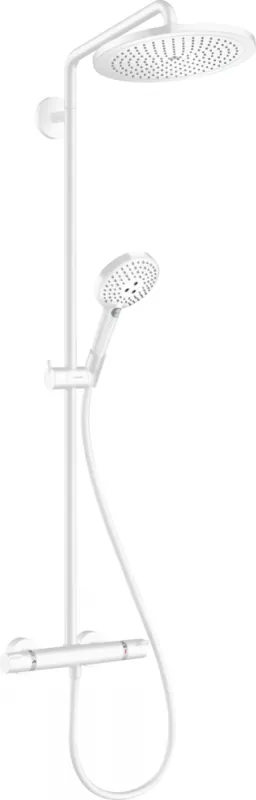 Népszerű Hansgrohe Croma Select S Showerpipe 280 1jet EcoSmart 9 l/perc termosztáttal és Raindance Select S 120 3jet kézizuhannyal, matt fehér 26891700Hansgrohe