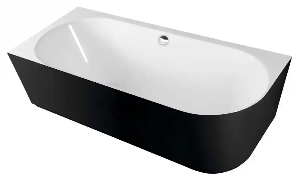 Sapho POLYSAN SUSSI L szabadonálló kád 160x70cm, fekete/fehér 80219LPolysan Gyors kiszállítás