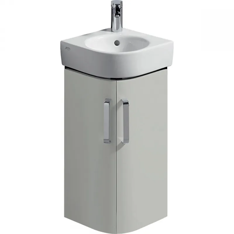 Geberit Selnova Compact alsó szekrény sarok kézmosóhoz, kétajtós, világosszürke 501.483.00.1Geberit Nézd meg most