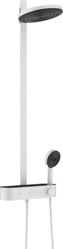 Népszerű Hansgrohe Pulsify Showerpipe 260, 2 jet EcoSmart, és ShowerTablet Select 400, matt fehér 24241700Hansgrohe