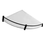 Kihagyhatatlan ajánlat Roltechnik 20x20 cm sarok üvegpolc, matt fekete, átlátszó üveg 062255Roltechnik
