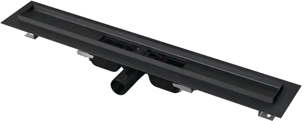 Olcsóbb ALCA (Alcaplast) APZ101BLACK-1050 BLACK Low zuhanyfolyóka peremmel perforált rácsokhoz, fekete-mattAlcaplast