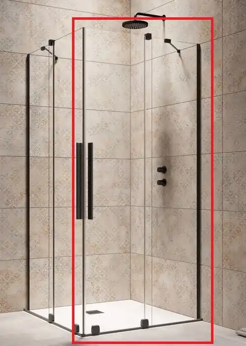 Outlet Radaway Furo Black KDD 90 J zuhanykabin (egy ajtó), jobbos 10105090-54-01RRadaway