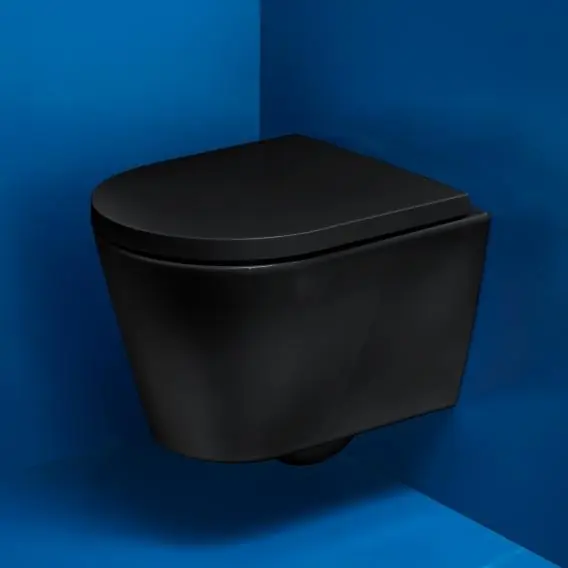 Laufen KARTELL BY LAUFEN perem nélküli compact fali wc, fényes fekete H8203330200001Laufen Gyors kiszállítás