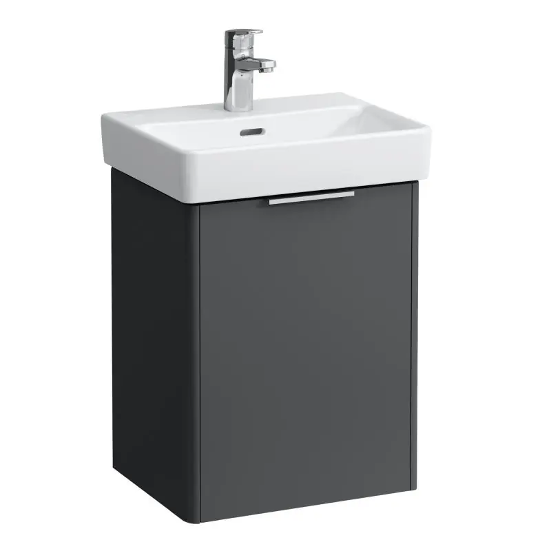 Alacsony ár Laufen Base alsószekrény, egy balos ajtóval a 815961 mosdóhoz Traffic Grey H4021111102661Laufen