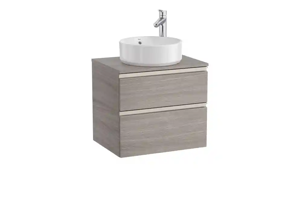 Azonnali szállítás Roca The Gap 600 mm fürdőszoba bútor pultos mosdóhoz, texturált tölgy A851500402Roca