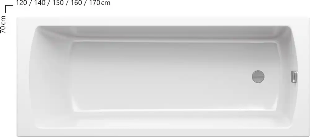 Ravak Classic II 150x70 cm egyenes akrilkád CC31000000Ravak Kedvezményes ár