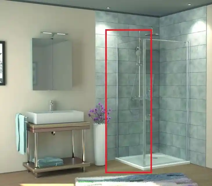 HSK New Style zuhanyfal ajtóhoz króm profil, átlátszó üveg 80 cm 1439080.41.50HSK Kedvezmény