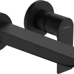 Alacsony ár Hansgrohe Rebris E Egykaros fali mosdócsaptelep, 20cm-es kifolyóval, matt fekete 72568670Hansgrohe