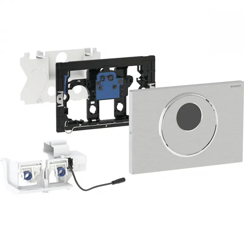 Vásárlói kedvenc Geberit WC öblítés elektronikus működtetése, hálózati üzem, 2 mennyiséges öblítés, Sigma10 működtetőlap, automatikus/érintésmentes/kézi, szálcsiszolt rozsdamentes acél 115.890.SN.6Geberit