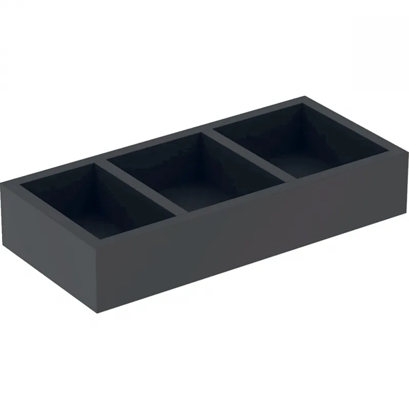 Azonnal elérhető Geberit Smyle Square fiókbetét, H osztású, 32.3x5.9x15cm, strukturált melamin láva 500.677.00.1Geberit