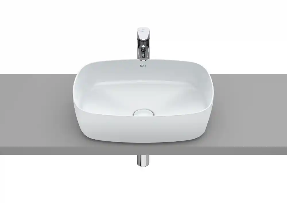 Gyors kiszállítás Roca Inspira SOFT 50x37 cm pultra ültethető FINECERAMIC mosdó perla A327500630Roca