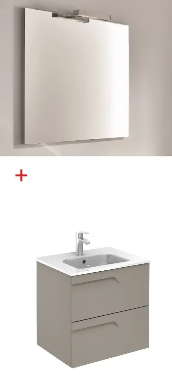 Royo Bannio Vitale 60 fürdőszobabútor szett, Kyra mosdóval, smoky matt 72961-KRoyo Bannio Ne maradj le