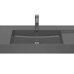 Kedvezmény Roca Inspira SQUARE FINECERAMIC 100x49 cm mosdó, onyx A32752A640Roca
