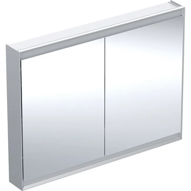 Geberit ONE tükrös szekrény ComfortLight világítással, két ajtóval, falon kívüli szerelés, 120x90cm, eloxált alumínium 505.815.00.1Geberit Azonnal elérhető