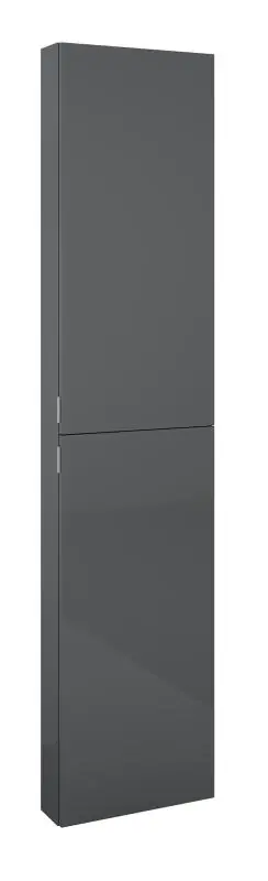 Biztonságos vásárlás AREZZO design állószekrény 180x40x12,6 cm-es, 2 ajtós, magasfényű antracit AR-168327Arezzo Design