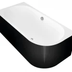 Sapho POLYSAN VIVA L MONOLITH 180x75x60cm asszimetrikus kád, fekete/fehér 72099MBPolysan Kiárusítás