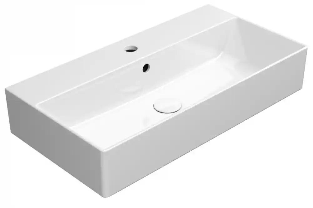 Árengedmény Sapho GSI KUBE X 70x37cm ExtraGlaze kerámiamosdó, fehér 9455111Sapho