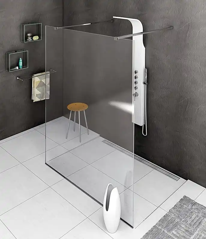 Sapho POLYSAN MODULAR 130 WALK-IN zuhanyfal térbeli elhelyezéshez, króm MS4-130Polysan Biztonságos fizetés