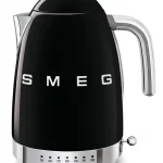 SMEG retro vízforraló hőmérséklet szabályzóval, fekete KLF04BLEUSMEG Utolsó esély