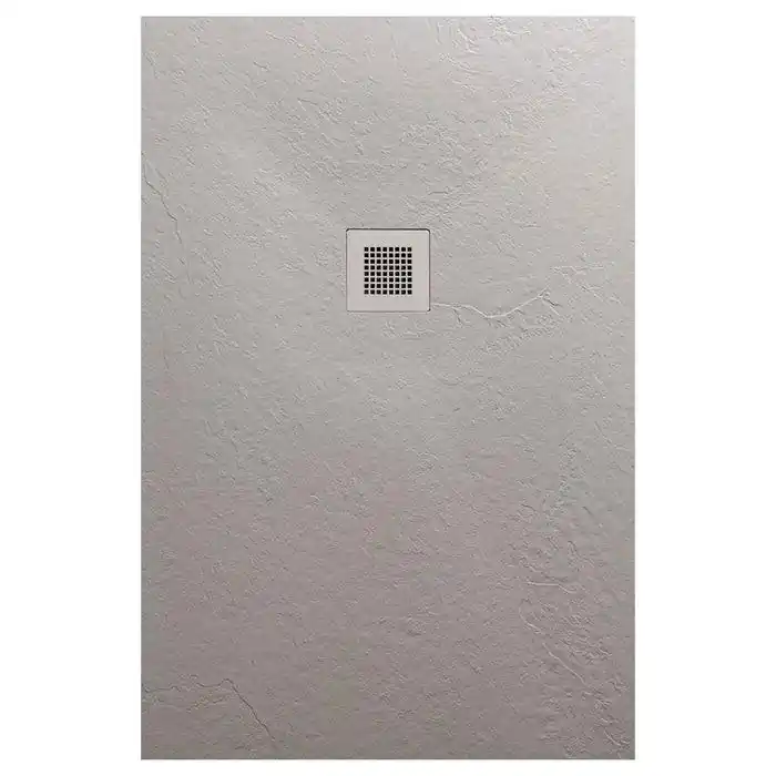 Prémium AREZZO design SOLIDSoft zuhanytálca 140x90 cm, BETON, színazonos lefolyóval AR-90140CArezzo Design