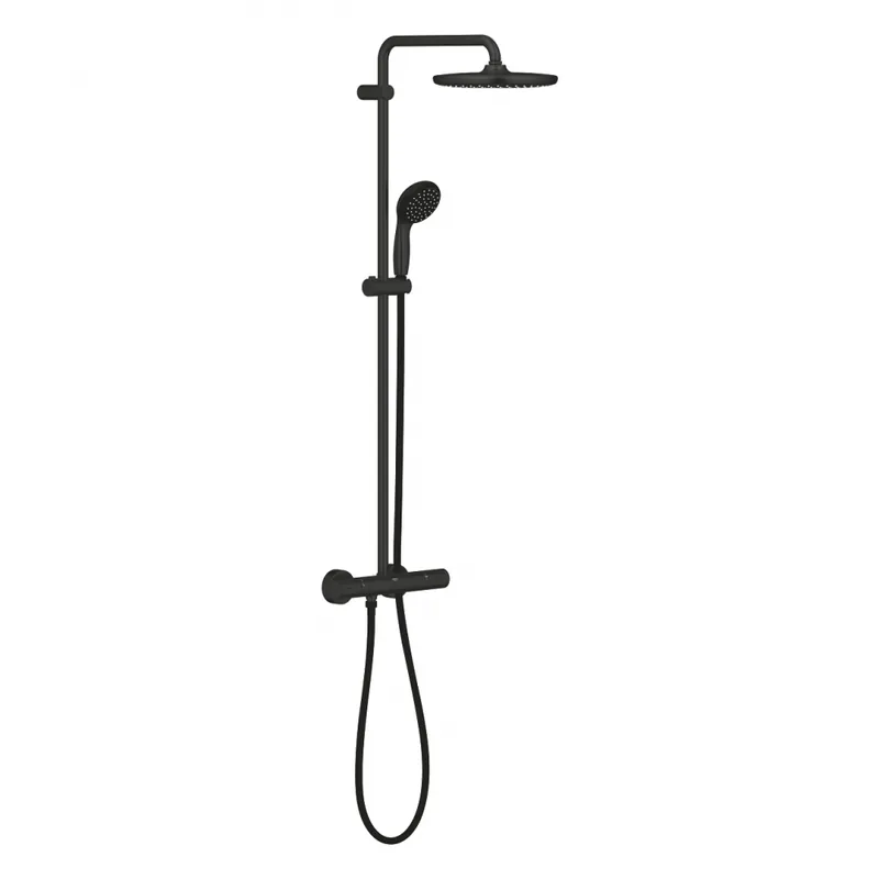 Grohe Vitalio Start System 250 Termosztátos zuhanyrendszer 9.5 liter/perc matt fekete 266772430Grohe Alacsony ár