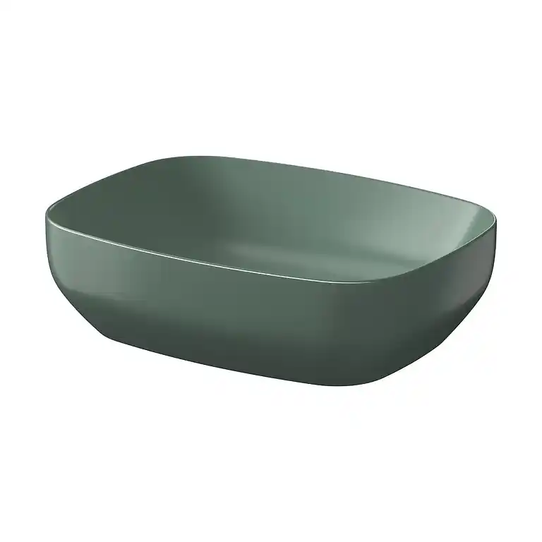 Olcsó Cersanit Larga pultra ültethető mosdótál 50x38 cm, matt zöld K677-065Cersanit