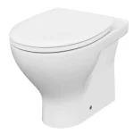 Végkiárusítás Cersanit Moduo hátsó kifolyású perem nélküli álló wc ülőkével S701-266Cersanit