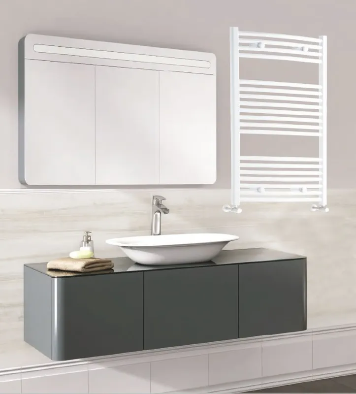 Biztonságos vásárlás Technik Therm Angora törölközőszárító radiátor 600 mm x 1400 mm, íves, fehér TTCSIA-600-1400Technik Therm