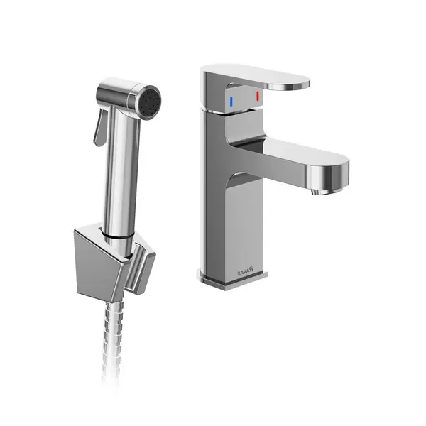 Rendeld meg most Ravak Chrome CR 112.01 álló mosdócsaptelep bidézuhannyal, leeresztő nélkül X070167Ravak